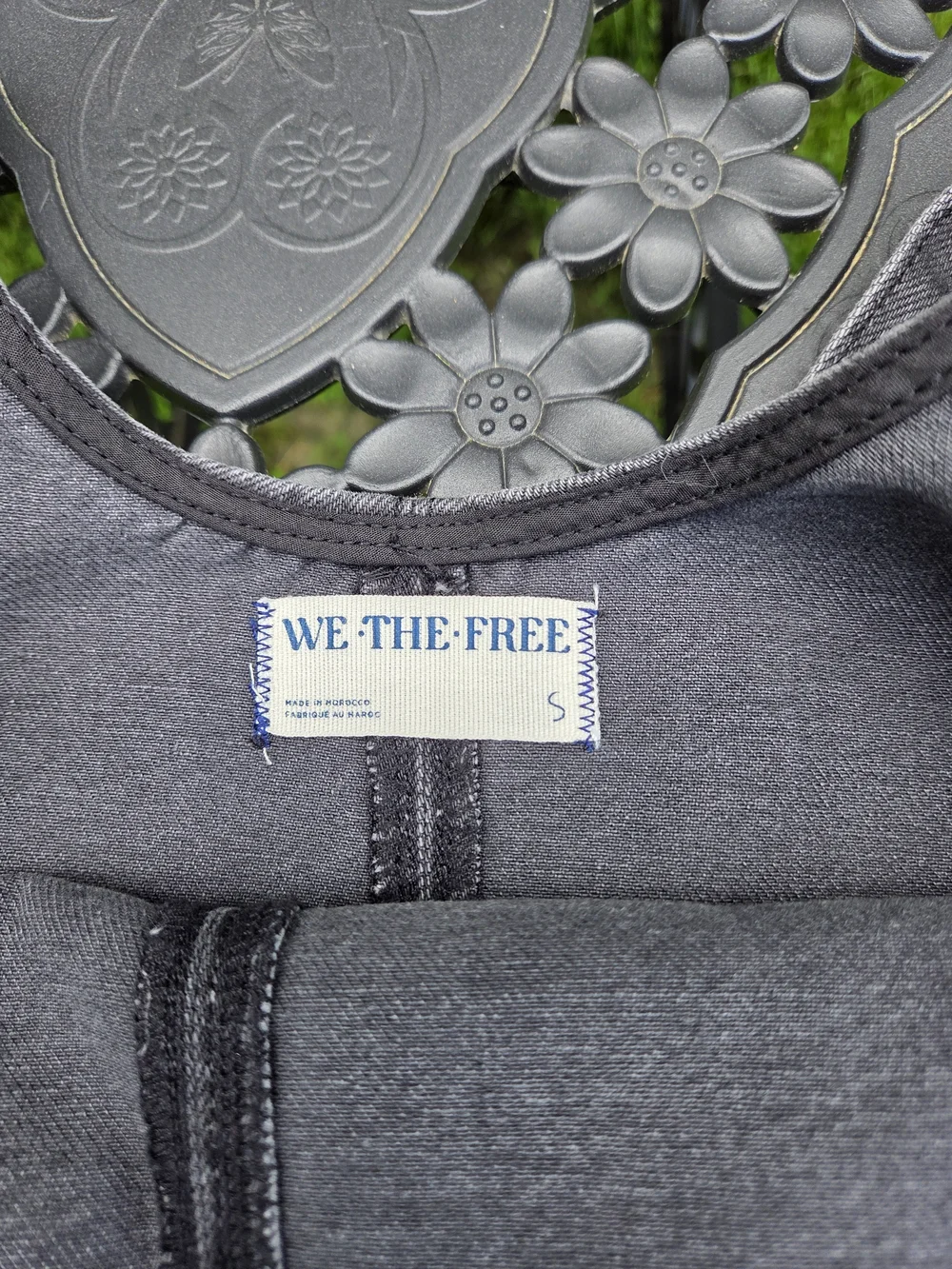 We The Free Washed Black Denim Mini Overall Dress - Picture 6 of 13